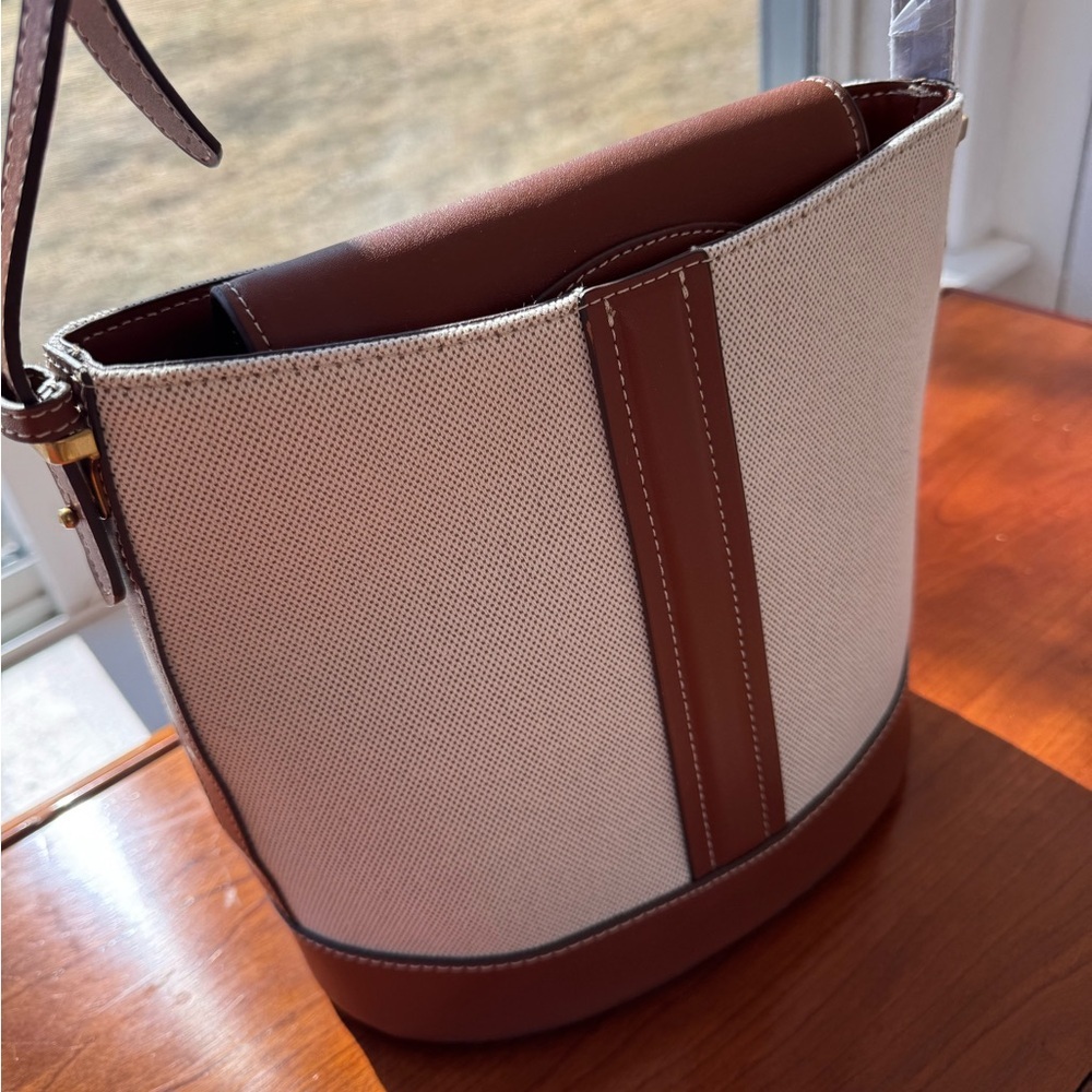 Zara Elegant Brown and Cream Women's Bag - Picture 3 of 5